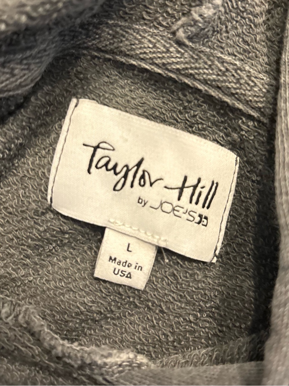 Taylor Hill by Joe's Jeans Washed Gray Cropped Hoodie size Large - Picture 2 of 5